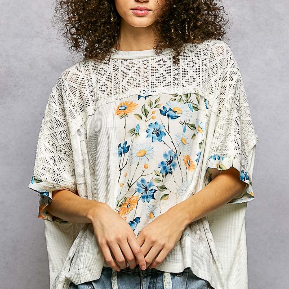 POL Patchwork Blouse - Picture 6 of 6